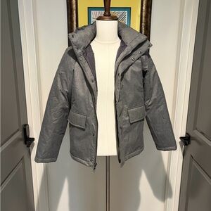 Banana Republic Factory Charcoal Water-Resistant Puffer Jacket Brand New NWT